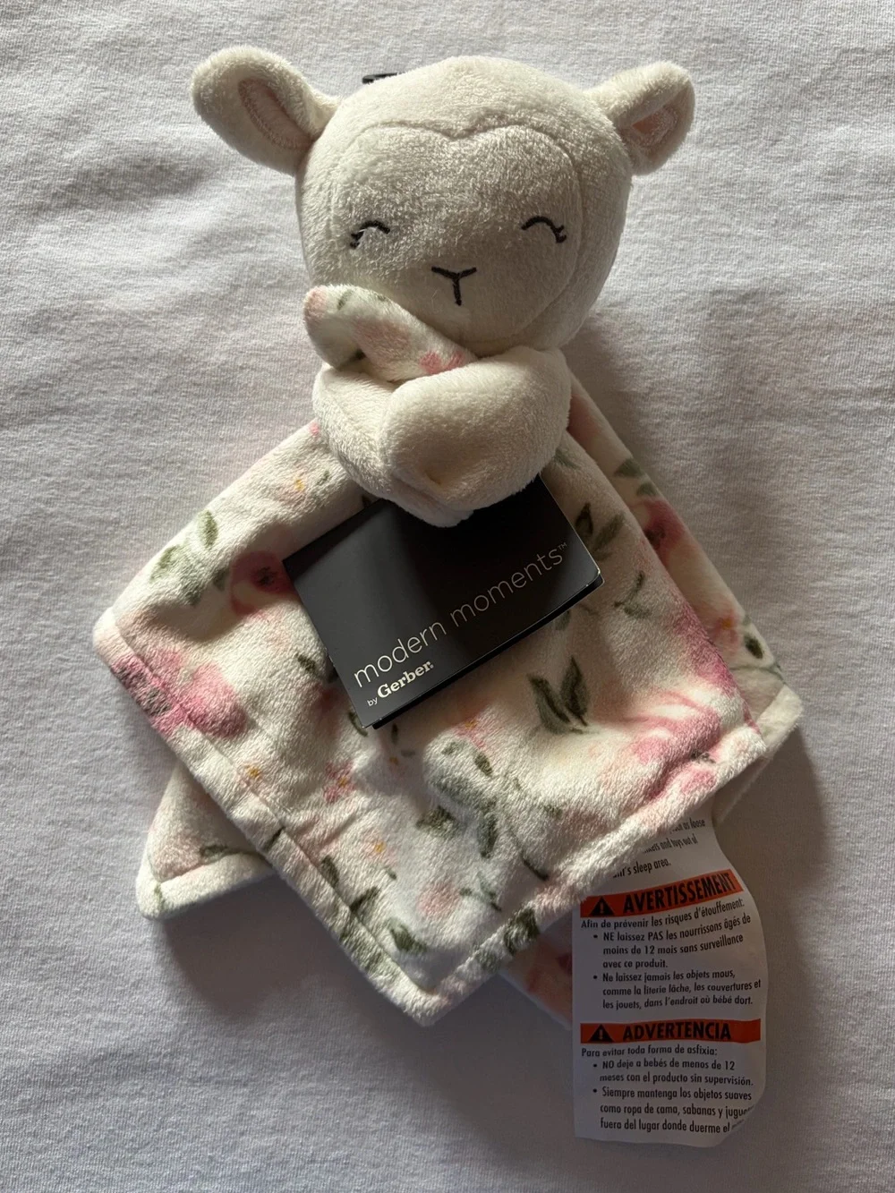 Modern Moments by Gerber Floral Lamb Security Blanket Lovey